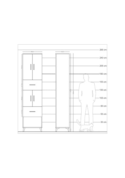 Hyperion Dolap 3 Raflı 2 Çekmeceli 4 Kapaklı 60x44x243 Çam-an... Çam Hyperion Dolap 3 Raflı 2 Çekmeceli 4 Kapaklı 60x44x243 Çam-an... Çam