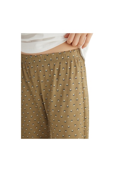 Kadın Pijama Takımı 51865 - Beyaz Beyaz