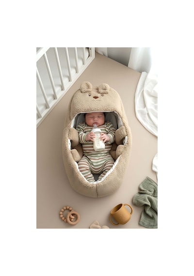 Tavşanlı Peluş Bebek Taşıma Çantası Çok Renkli