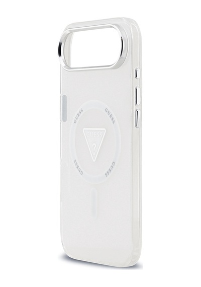 Apple Uyumlu iPhone 17 Air Kılıf Guess Lisanslı M-safeli Iml Baskılı Üçgen Logolu Metal Kamera Çerçeveli Şeffaf Şeffaf