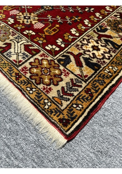El Dokuma Sıfır Yahyalı Halısı Seccade 84x146 Kök Boya Namazlık
