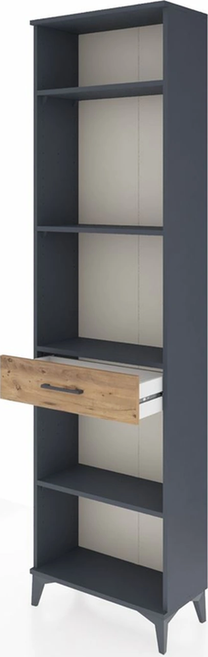 Arges Dolap 4 Raflı Tek Çekmeceli 60x30x221 Antrasit-çam Antrasit Arges Dolap 4 Raflı Tek Çekmeceli 60x30x221 Antrasit-çam Antrasit