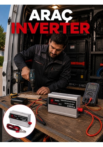 1500w Araç İnvertörü Elektronik Cihazlar İçin Yüksek Verimli Güç Dönüştürme Sistemi