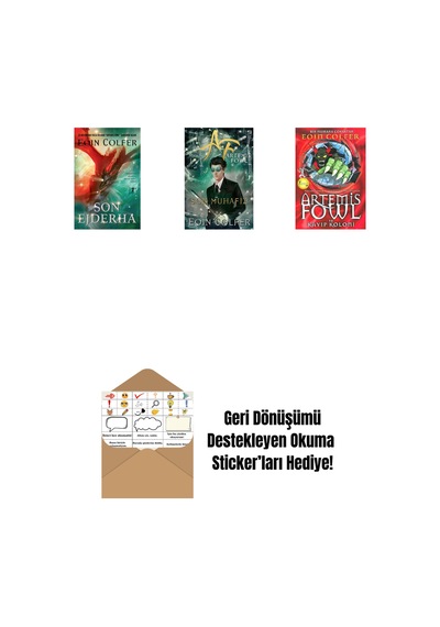 Son Ejderha + Artemis Fowl 8 - Son Muhafız + Artemis Fowl 5 - Kayıp Koloni + Okuma Sticker'ları