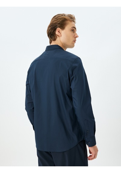 Koton Yarım İtalyan Yaka Pamuklu Uzun Kollu Slim Fit Gömlek Lacivert 5sam60055hw Lacivert Koton Yarım İtalyan Yaka Pamuklu Uzun Kollu Slim Fit Gömlek Lacivert 5sam60055hw Lacivert