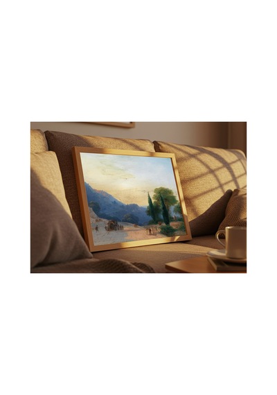 Osmanlı Ayvazovski Kırımda Bir Yaz Günü Çerçevesiz Poster 21x30 Cm A4 Tablo Osmanlı Türk Resmi