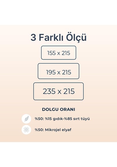 Eko 15 Downmix Yorgan %15 Kaz Tüyü & Elyaf Karışımı, 155x215 Cm Tek Kişilik - Ekonomik Ve Konforlu Seçenek Diğer