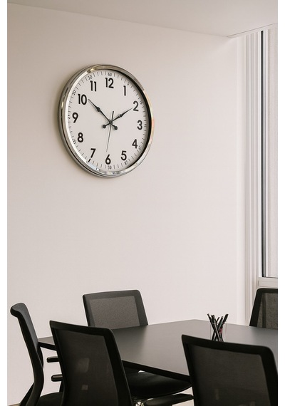 Sade Ve Şık Krom 52 Cm Metal Dekoratif Duvar Saati 11