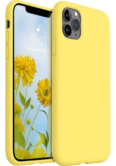 Apple Uyumlu iPhone 11 Pro Kılıf Nano Lansman Silikon Arka Kapak Sarı