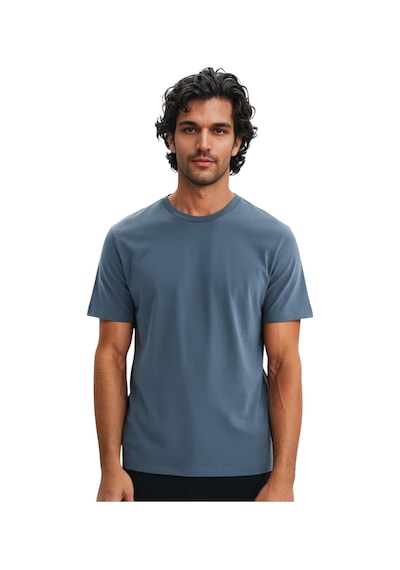 Ar-ma Erkek Regular Fit Pamuk Süprem Basic Bisiklet Yaka Tişört Y31344408002 Mavi M