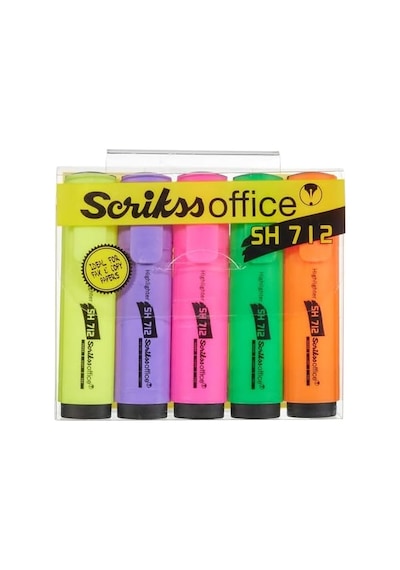 Office Sh712 Fosforlu Kalem 5&apos Li Blister Paket Karışık Renk 103 Ivory
