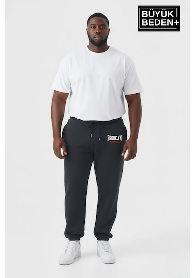 Süperlife Erkek Büyük Beden Brooklyn 1970 Baskılı Paça Lastikli Jogger İnce Eşofman Altı Spr26bea951-3 Füme Süperlife Erkek Büyük Beden Brooklyn 1970 Baskılı Paça Lastikli Jogger İnce Eşofman Altı Spr26bea951-3 Füme