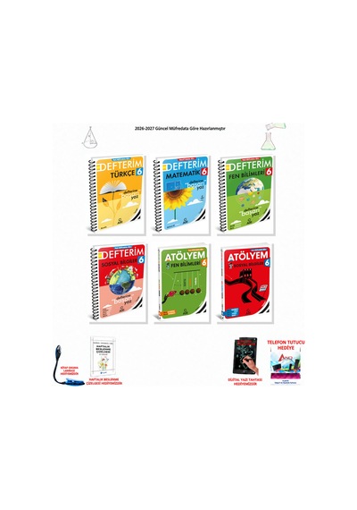 2026-2027 Arı Yayıncılık 6. Sınıf Tüm Dersler 6 Kitap Set Defterim T-m-f-s, Atölyem F-s