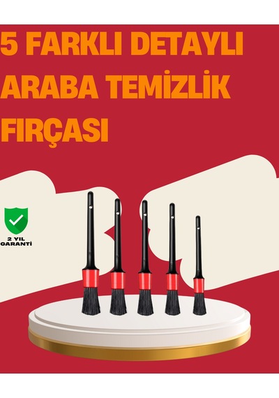 Techmrt Araç İçi Detaylı Temizlik Seti-araba Jant Ve İç Yüzey Temizlik Fırçaları