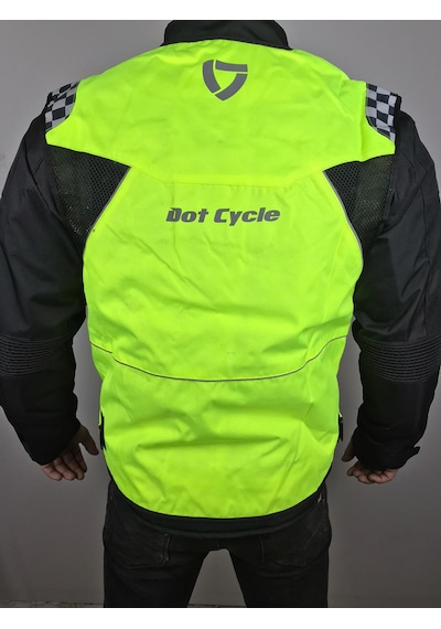 Dot Cycle Neon Sarı Motorsiklet Yeleği