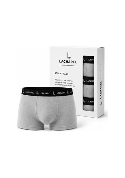 Ertaş Trend Store Erkek Likralı Pamuklu Nefes Alan Penye Boxer 3'lü Paket - Siyah & Gri & Lacivert Çoklu Renk