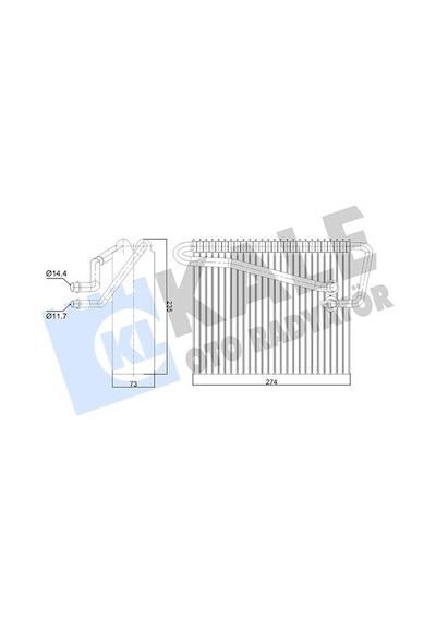 Kale 350050 Evaporatör Kalorifer Radyatörü - Opel Zafira 1999-2005 1.6 16v Klimalı Modeller 1618185 - 9118965 - 09118965
