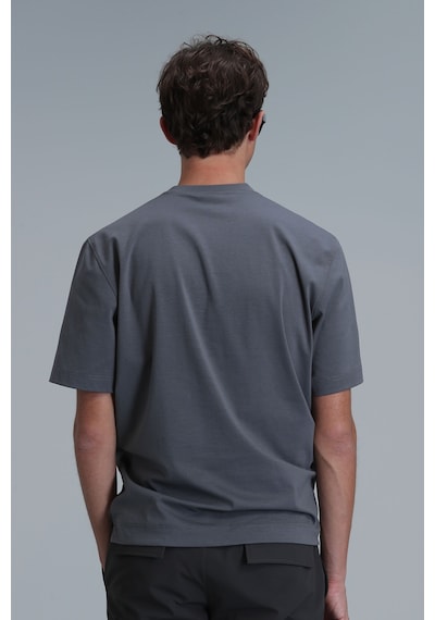 Lufian Lıam Modern Grafik T- Shirt Gri Gri 111020209100150 Gri