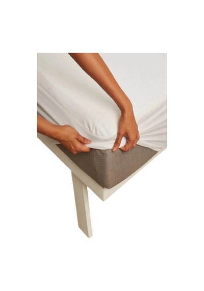 Evony Fitted Alez 160x200+30 Cm Çift Kişilik Sıvı Geçirmez Micro Kumaş Beyaz