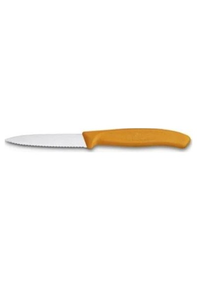Victorinox 8CM Sivri Uç Tırtıklı Domates & Sosis Bıçağı Siyah
