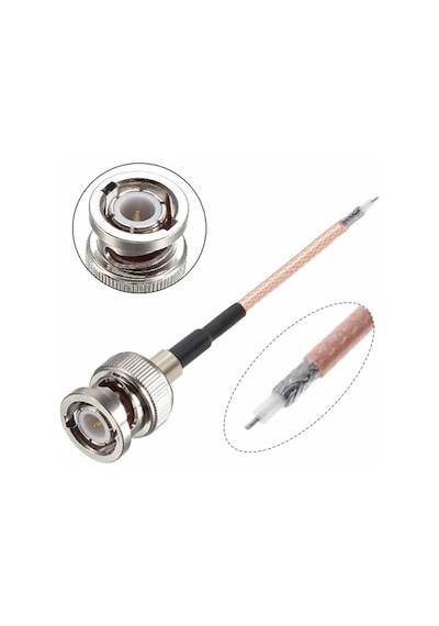 50cm Rg316 Bnc Erkek Erkek Kablo 50ohm Koaksiyel Uzatma Bağlantı Osiloskop Labaratuar