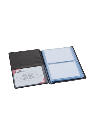 Biala 2 Sıralı 80 Kart Kapasiteli Kartvizitlik 11x13.5 Cm Siyah