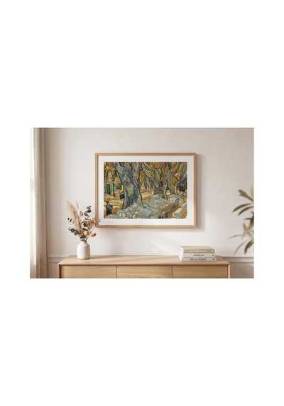 Van Gogh Büyük Çınar Ağaçları Çerçevesiz Poster 30x42 Cm A3 Tablo Duvar Dekoru Mat Fotoğraf Kağıdı