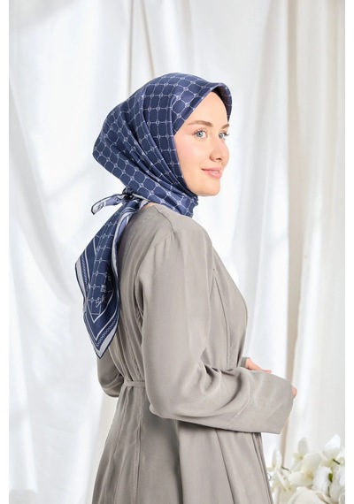 Silk Home %100 Twill İpek Eşarp S539 Lacivert