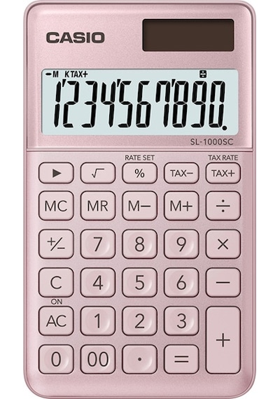 Casio Sl-1000Sc-Pk 10 Hane Pembe Cep Tipi Hesap Makinesi