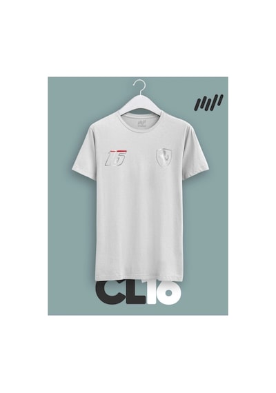 Tarzsokak Charles Leclerc 16 Chrome Series T-shirt Beyaz