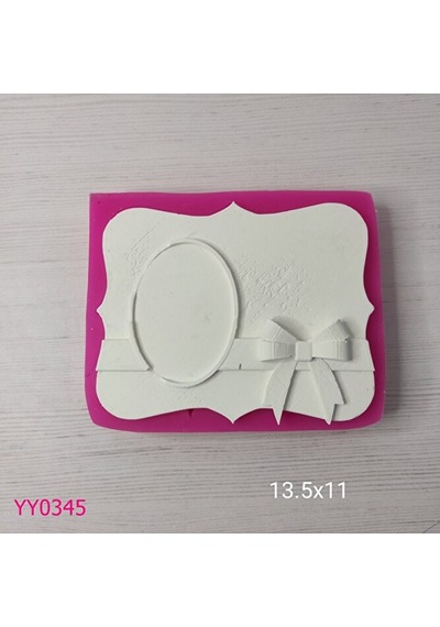 Yy0345 Dikdörtgen İçinde Fiyonk Elips Çerçeve Silikon Kalıp