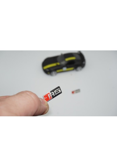 Audi Rs Direksiyon Alüminyum Alaşımlı 3M 3D Sticker Logo 2Li Set