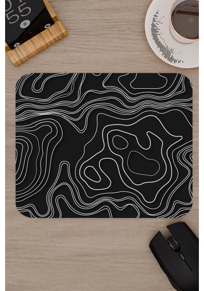 Topography Kaymaz Dikişli Kauçuk Oyuncu Mousepad V5 - 22x18 Gaming Mouse Pad Fare Altlığı