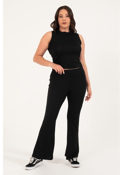 Myline Basic Kolsuz Triko Top-siyah Siyah