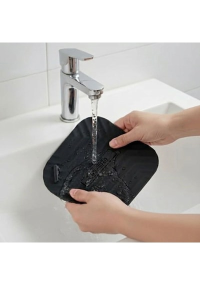 Buffer Siyah Kare Evye Gider Koku Önleyici Silikon Mat Lavabo Süzgeç Ve Haşere Engelleyici