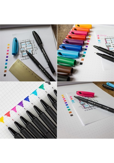 Topliner 967 Fineliner Çizgi Kalınlığı 0,4 Mm 10'lu Kutu Çeşitli
