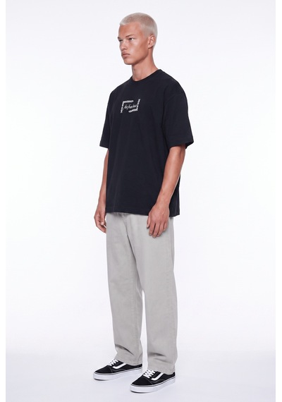 Respire Erkek Ffb Vintage Nakışlı Oversize T-shirt Siyah