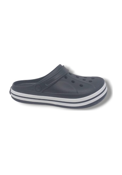 Zerhan Cflex 22233 Unisex Siyah Beyaz Siyah Sabo Terlik Sandalet Siyah