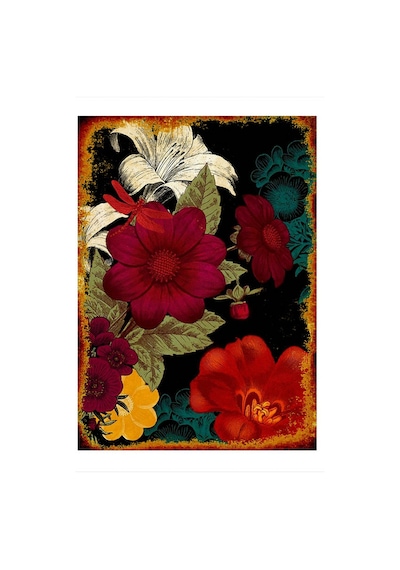 Bedeko Renkli Çiçekler Tasarım Mdf Tablo 50 Cm X 70 Cm