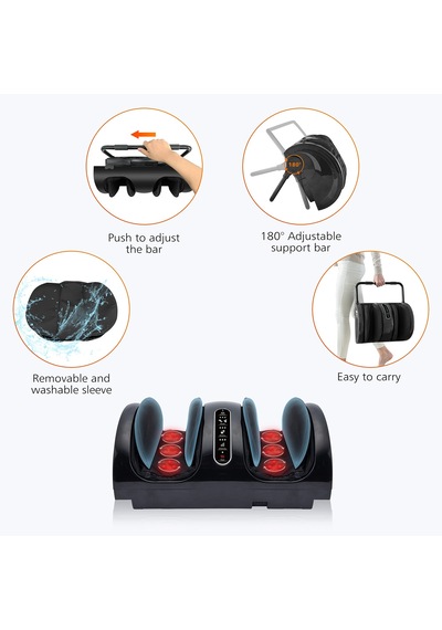 Snailax Shiatsu Isıtmalı Ayak Masajı, Yoğurma Ve Yuvarlama İle Elektrikli Bacak Masajı, Rahatlama İçin Baldır Masajı, Ayak Masajı, Hediyeler
