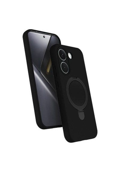 Xiaomi Poco X8 Pro Kılıf M-safe Şarj Özellikli Standlı Zore Samara Kapak Xiaomi Poco X8 Pro Zore - Siyah
