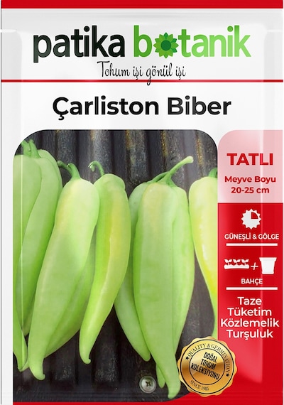 Patika Botanik 200 Adet Çarliston Biber Tohumu