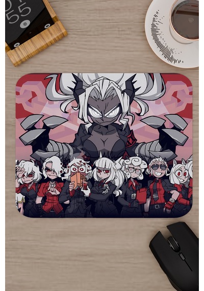 Helltaker Kaymaz Dikişli Kauçuk Oyuncu Mousepad V1 - 22x18 Gaming Mouse Pad Fare Altlığı