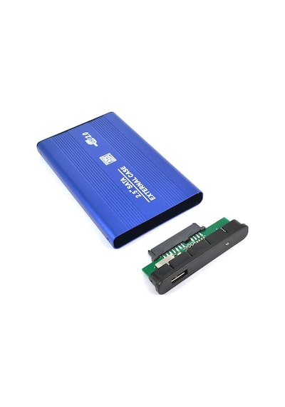 usb 2.0 to sata 2.5 inç alüminyum Harici harddisk kutusu mavi