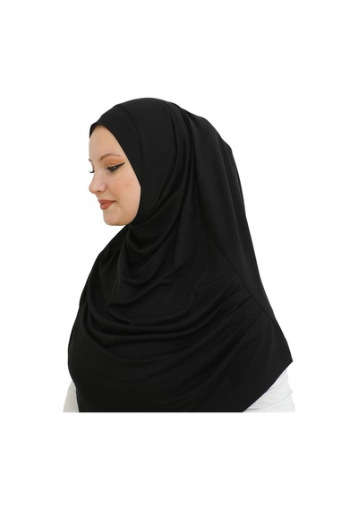 Modish Group Uzun Hazır Giyim Turban Yumuşak Eşarp Islami Giyim Viskon - Siyah Siyah