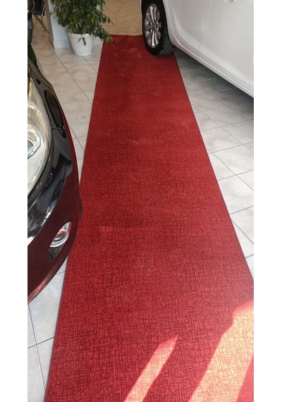 Yağmurser Halı 1009 Kırmızı Protokol Kaymaz Taban Kesme Yolluk