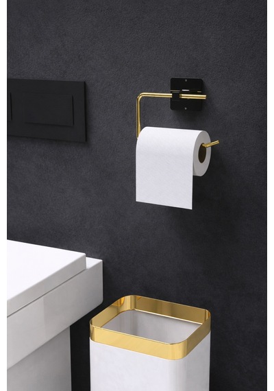 Gold Duvara Monte Wc Kağıtlık Metal Modern Tuvalet Kağıdı Askısı Altın Diğer
