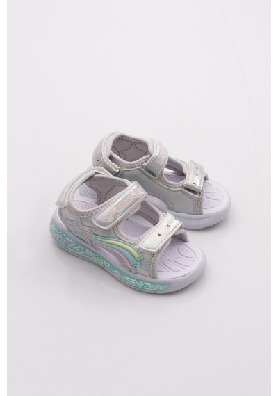 Marco Kids 02-26y210 Çocuk Patik Işıklı Sandalet Gümüş