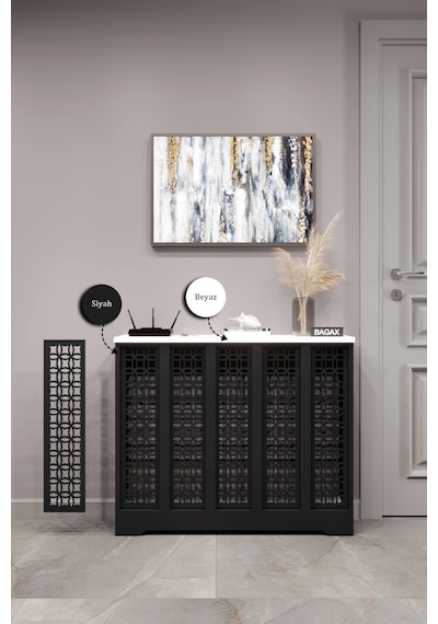 Dekoratif Petek Dolabı Kalorifer Peteği Kapatma Ünitesi Modern Tasarım İç Ölçü 96 Cm Dış Ölçü 100 Cm Petek 96 Siyah Üstü Beyaz D1 Dekoratif Petek Dolabı Kalorifer Peteği Kapatma Ünitesi Modern Tasarım İç Ölçü 96 Cm Dış Ölçü 100 Cm Petek 96 Siyah Üstü Beyaz D1