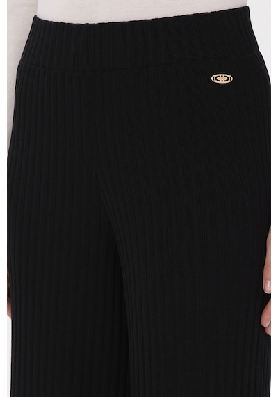 U.S. Polo Assn. Kadın Siyah Loose Fit Triko Pantolon 50314777-VR046